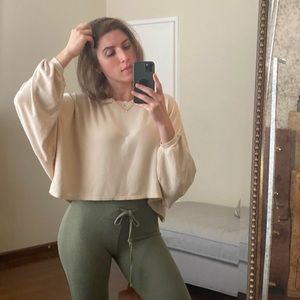 NEW Wildfox Batwing Cropped Sweatshirt